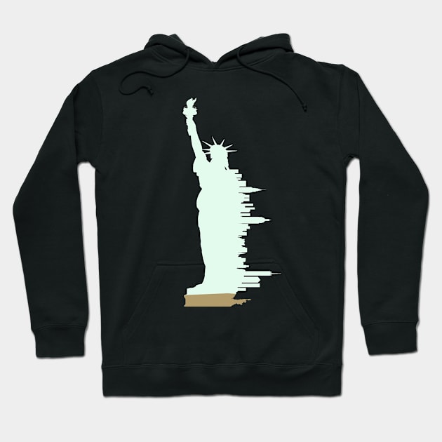 Statue of Liberty New York Skyline Version #2 Hoodie by LuisP96